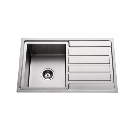 COOPER Quality Cube Square Kitchen Sink Single Bowl with Drainer 780X480X215