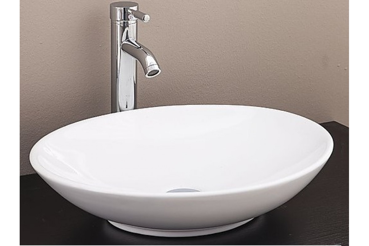 Designer Above Counter Large Oval Bathroom Vanity Ceramic Basin Sink