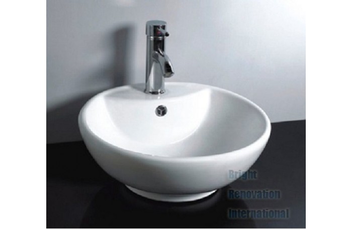 Designer Above Counter Bathroom Vanity Round Bench Top Ceramic Basin Sink 962