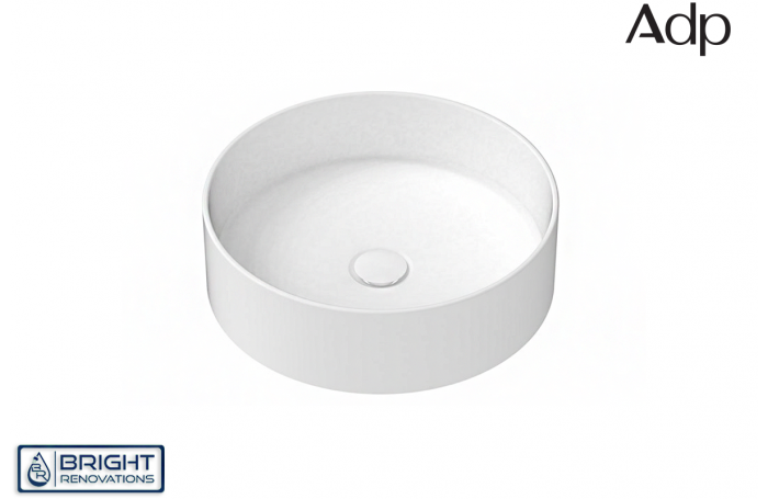 ADP Robbie Above Counter Ceramic Basin Gloss or Matte White