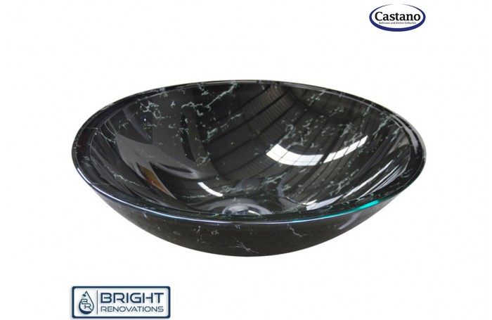 Castano Venus Black Marble Glass Basin
