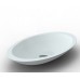 PEACOCK White Bathroom Oval SOLID SURFACE STONE Vanity Sink Basin Bowl