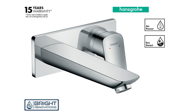 Hansgrohe Logis Single Lever Basin Mixer Wall-mounted With Spout 19.5 cm