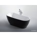 BLACK INGOT Thin Edge Bathroom Freestanding Acrylic Slim BathTub 1700MM