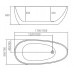Designer 1500MM&1700MM SHELL Thin Edge Bathroom Round Oval Stand Alone Acrylic BathTub