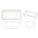STARFISH Back To Wall/Wall Faced Bathroom Freestanding Acrylic BathTub -1500MM, 1600MM & 1700MM