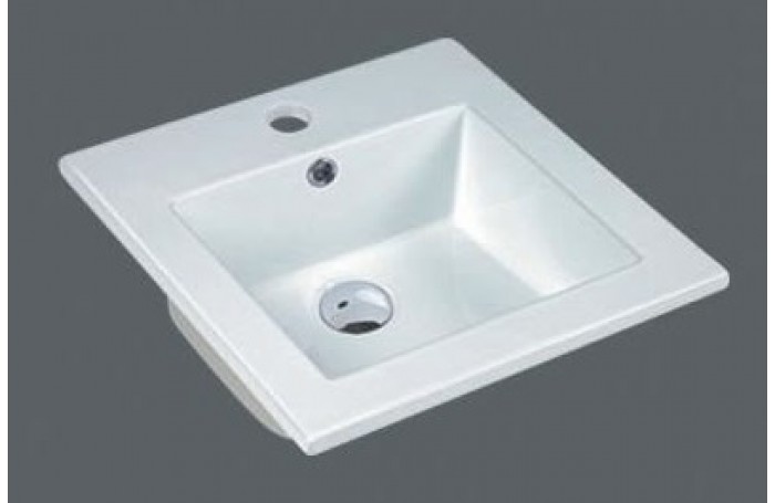 New Bathroom Square Drop In vanity Ceramic Basin Sink 
