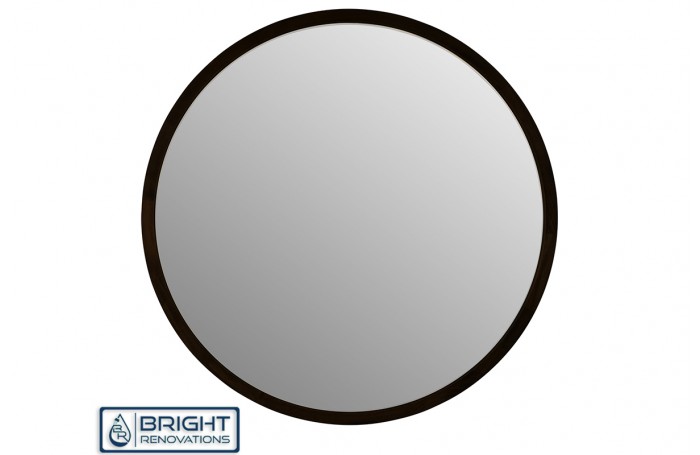 Sylinn Round Mirror with Matte Black Frame 750mm