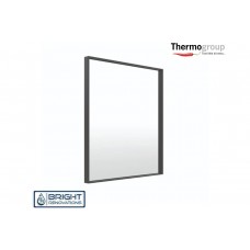 Thermogroup Ablaze Rectangle Black Frame Mirror Square