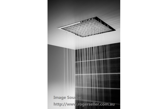 WELS Bathroom SQUARE Ceiling Flush Mounted Shower Head Rose 400MM