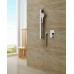 Designer ECCO Round Hand Held Bathroom Shower Rail Set, 3 FUNCTIONS