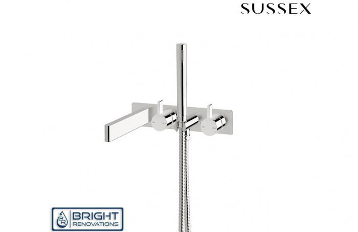 Sussex Calibre Bath Mixer System With Hand Shower 200mm/150mm Outlet
