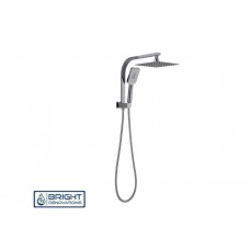 Bron Compact Bathroom Square Shower Set Combo with Overhead & Handheld