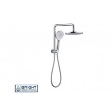 Warneet Compact Bathroom Round Shower Set Combo with Overhead & Handheld_New 