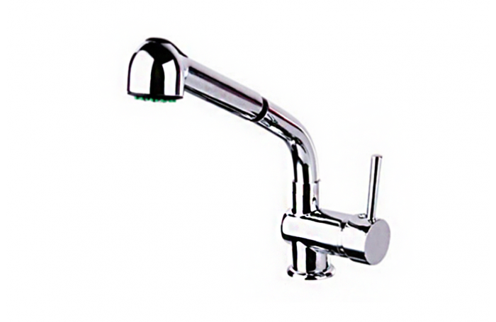 New Round Cylinder WELS Bathroom Basin Sink Pull Out Flick Mixer Tap Faucet