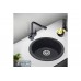 Black Granite Quartz Stone Kitchen/Laundry Sink Round Single Bowl Top/Under Mount 460mm