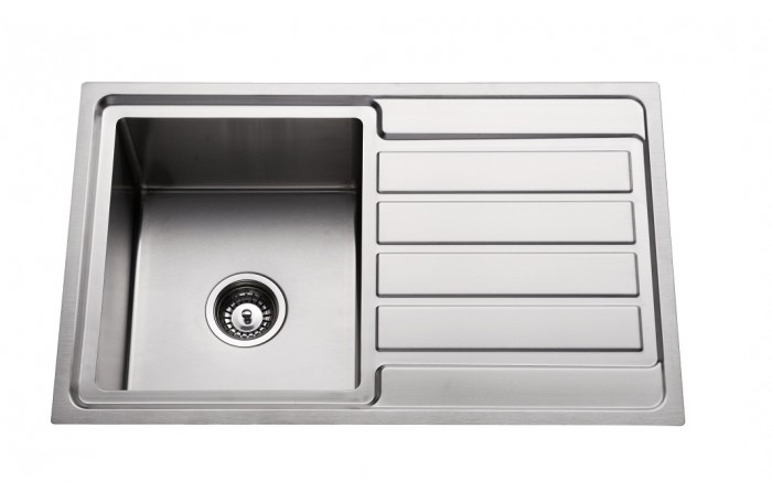 COOPER Quality Cube Square Kitchen Sink Single Bowl with Drainer 780X480X215