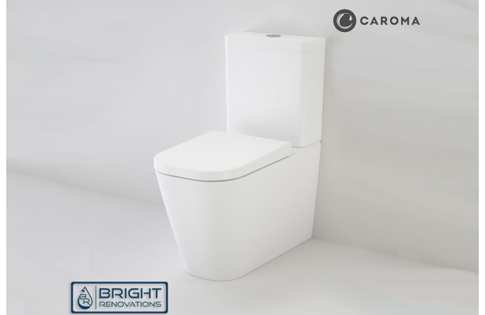 Caroma Luna Square Cleanflush® Wall Faced Toilet Suite