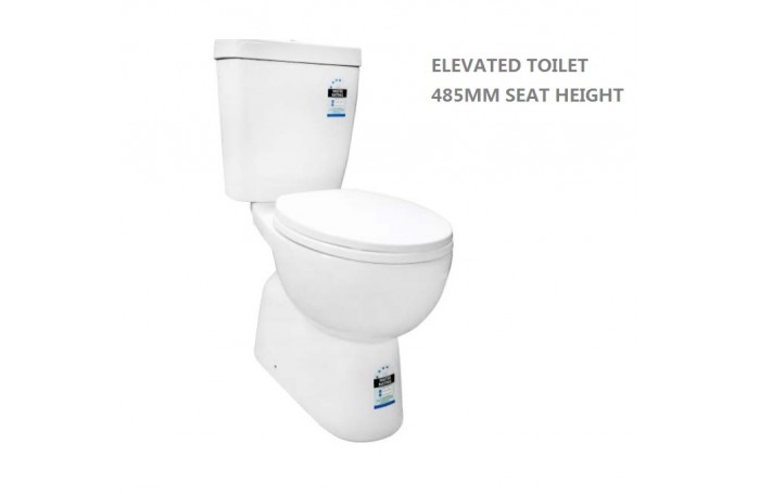 PALERMO ELEVATED Wels Bathroom Toilet Suite, Full Ceramic Close Couple