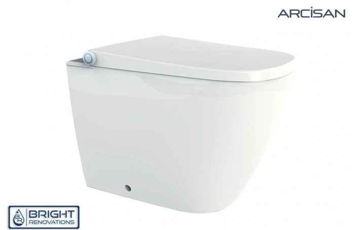 Neion SQ Wall Faced Intelligent Toilet With Remote And Arcisan Concealed Cistern