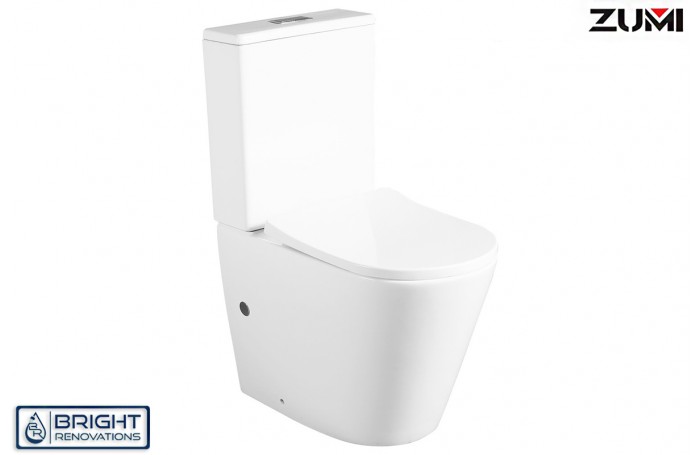 Zumi Sandra Short Project Compact Rimless Wall Faced Toilet Suite