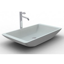MONARCO White Bathroom Square Slim STONE Vanity Sink Basin Bowl S22A