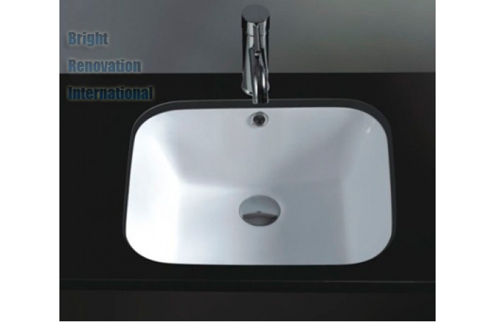 Brand New UnderMount Bathroom Vanity Square Bench Top Ceramic Basin B202