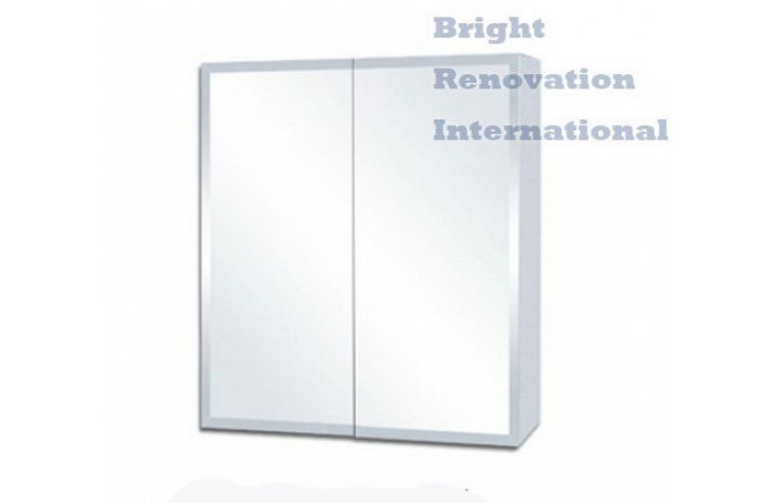 Bathroom BEVEL EDGE Polyurethane Shaving Mirror Cabinet 750 x 750