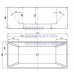 TIGER Thin WALL FACED/BTW Bathroom Square Freestanding Acrylic BathTub 1500mm /1700mm