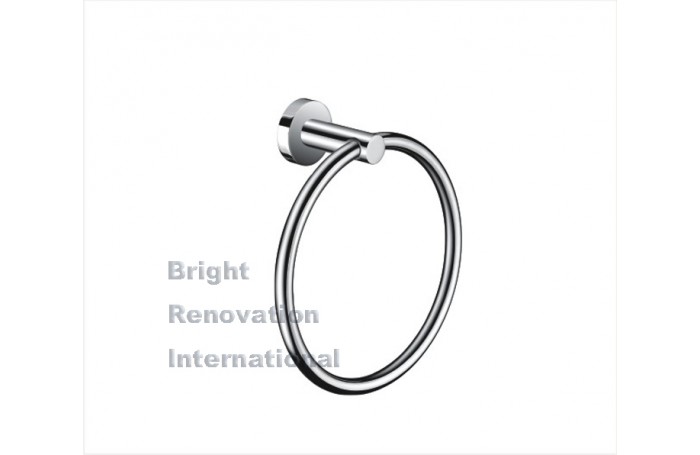 ROYAL Round Bathroom Accessory Solid Brass Chrome Hand Towel Ring