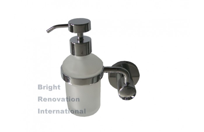 VENUS Large Round Bathroom Accessory Solid Brass Chrome Soap Dispenser
