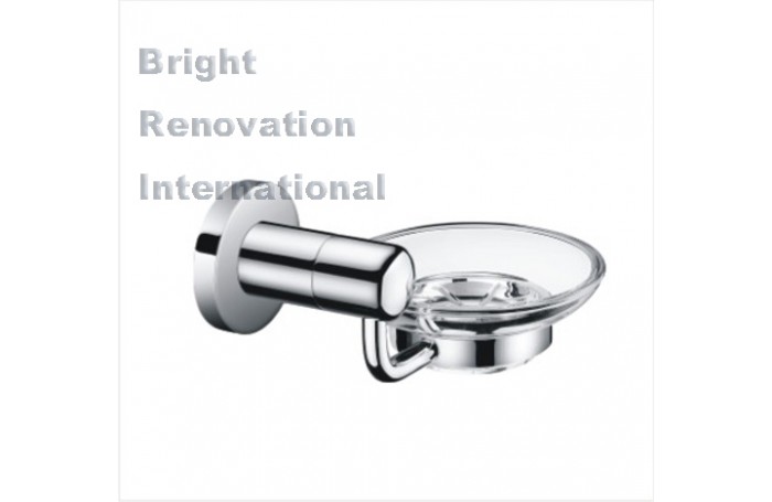 VENUS Large Round Bathroom Accessory Solid Brass Chrome Soap Dish Holder