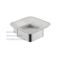 Designer MILAN Square Glass Soap Dish Holder Bathroom Accessory