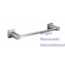 STREAM Square Bathroom Accessory Solid Brass Chrome Single Towel Rail 385mm