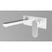 ECCO WHITE & CHROME Oval Bathroom Bath/Vanity Basin Wall Flick Mixer+Spout Combo