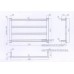 REVO 4 BARS SQUARE SLIM FLAT Heated Towel Rail Ladder Rack 880mm (W) X 560mm (H)