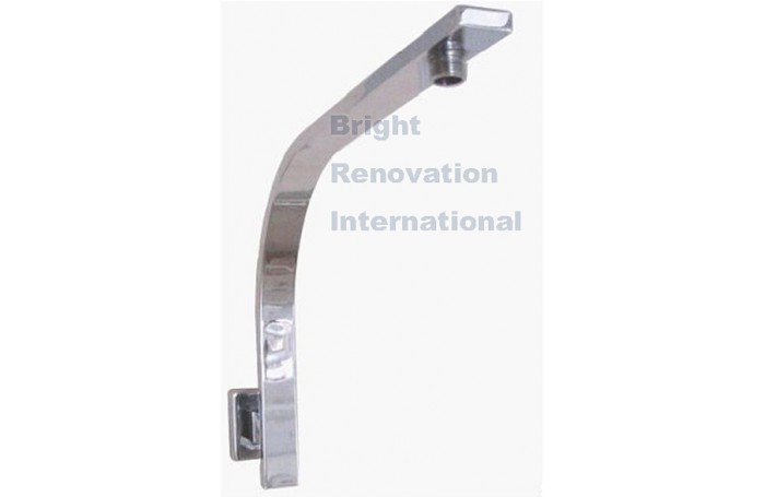 SQUARE Pistol Wall Mounted Solid Brass Chrome Shower Arm