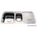 Drop In 1&1/4 Double Bowl Kitchen Stainless Steel Sink with Drainer 1000mm