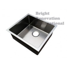 Cube Square Round Corner Undermount/DropIn HandMade Kitchen Sink Single Bowl 450