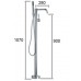 Cylinder Arch WELS Freestanding Bath Spout / Mixer & Hand Held Shower