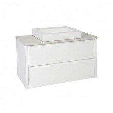 REVO Bathroom Double Drawer Vanity Stone Bench Square ABOVE COUNTER Basin, 900MM